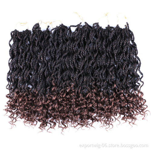 20 inch senegalese twist hair synthetic crochet braid hair extension curly box braiding crochet twist box braid hair